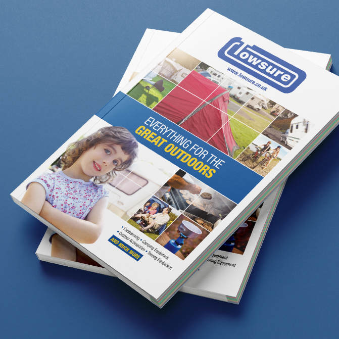 Stack of Towsure Catalogues showing the cover design - Business to Consumer Catalogue.